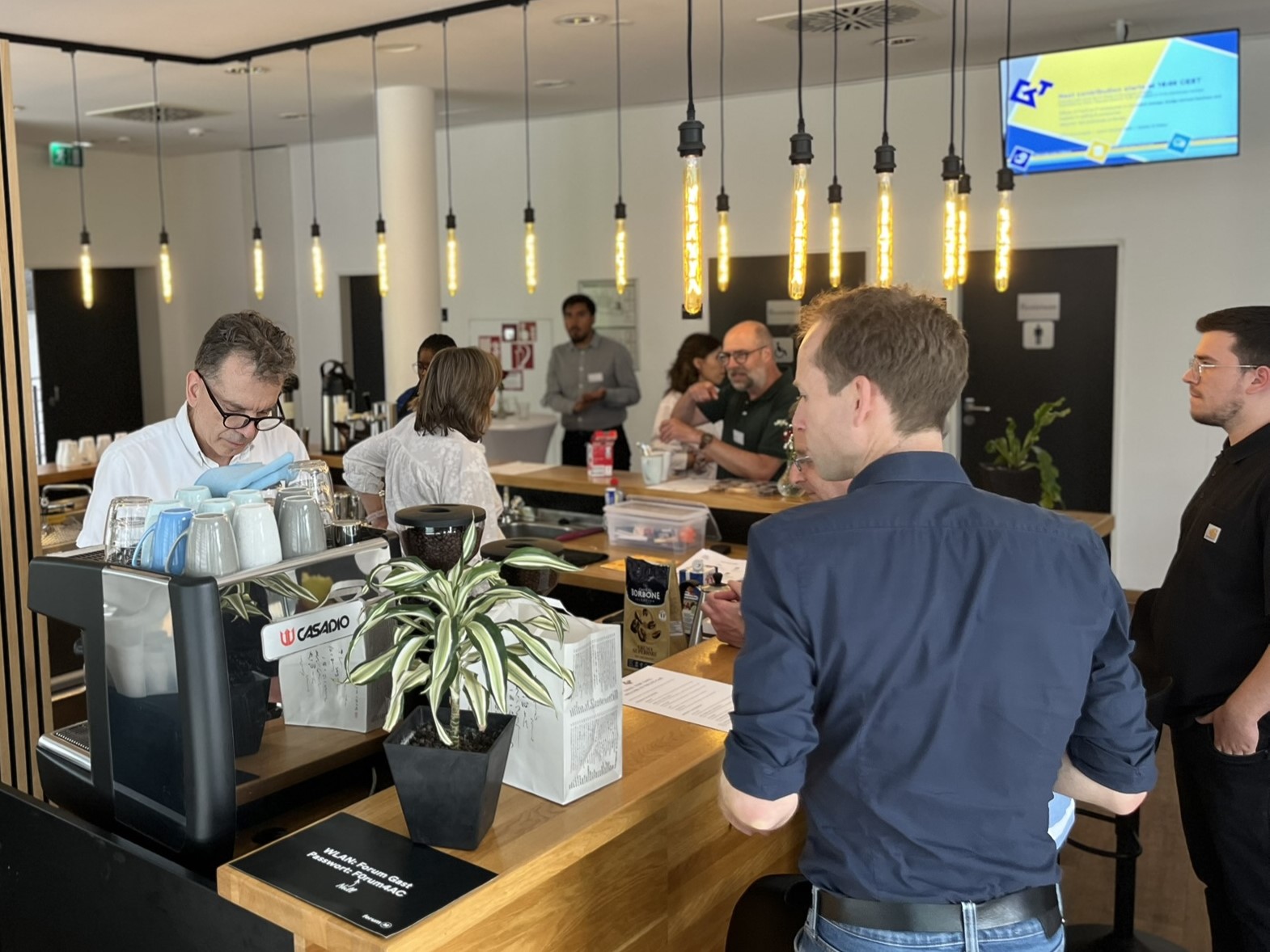 Coffee break and informal discussions during the Users’ Meeting