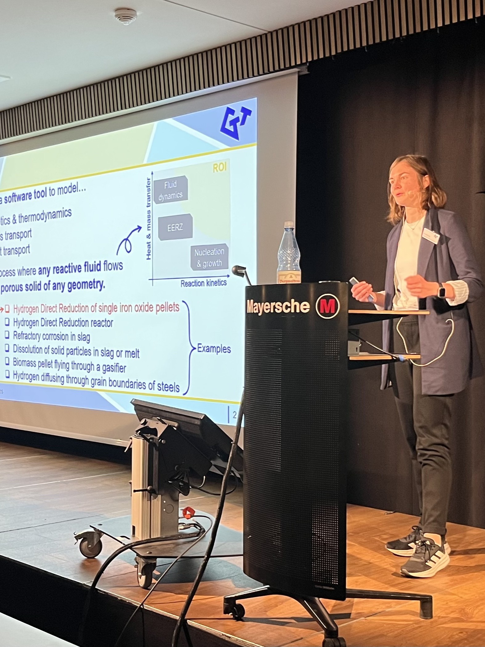 Speaker presenting a technical talk at the Users’ Meeting